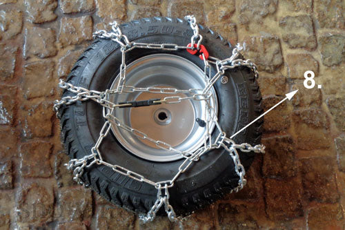 Satz Schrägspurschneeketten 18x8.50-8